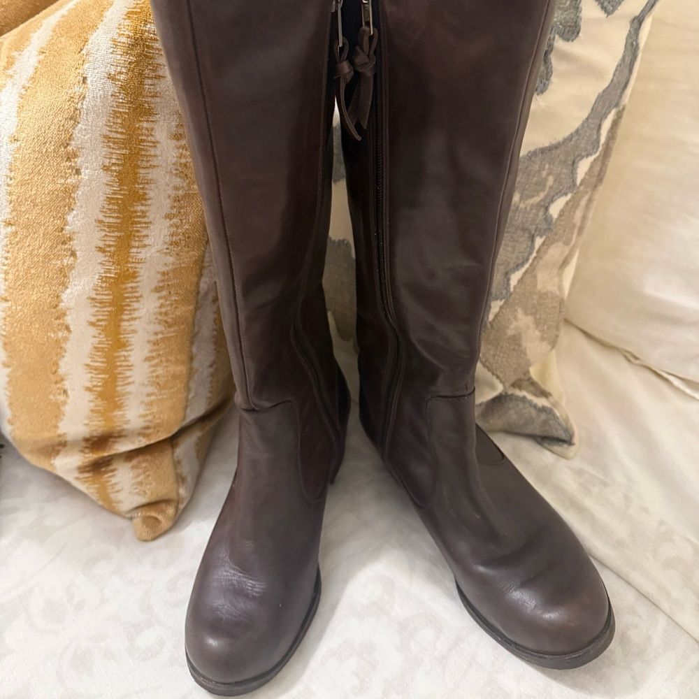 UGG Cierra Tall Lodge Brown Leather Riding Boots